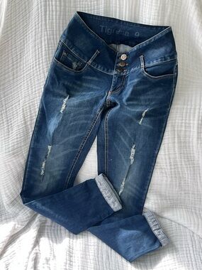 Ay Guey ! Tigresa Skinny Jeans in Indigo Blue Made In Mexico